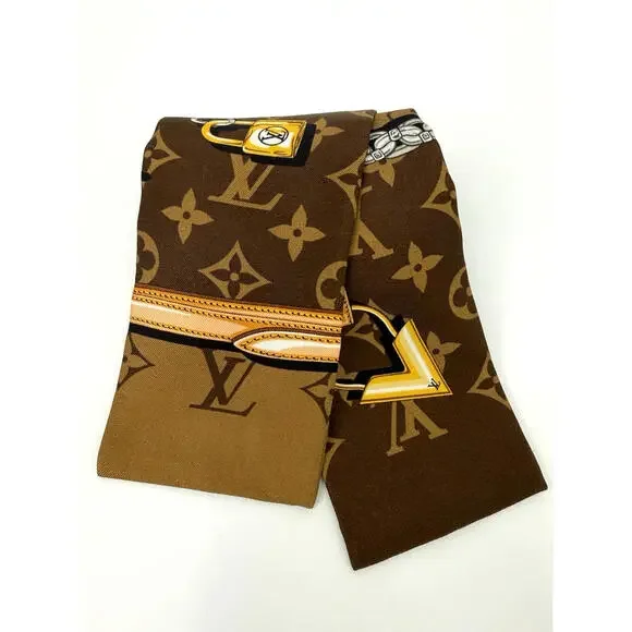 AUTHENTIC Louis Vuitton Bandeau Monogram Confidential M78655 Silk Scarf W/Box - Picture 5 of 9